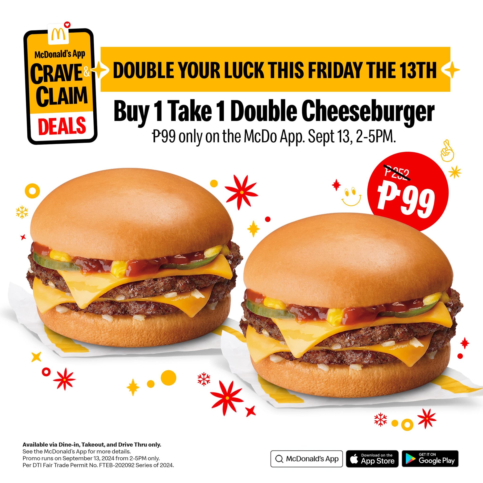 Buy 1 Take 1 Promo for P99 ONLY: Claim Your Luck This Friday the 13th with McDonald’s!