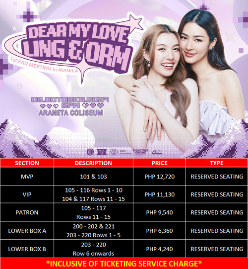 October 2024: Dear my Love LING & ORM 1st FAN MEETING in MANILA