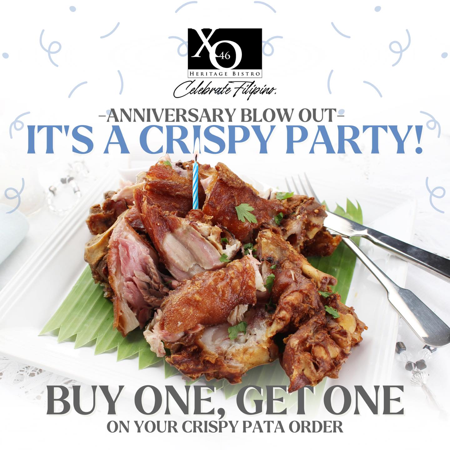 Buy 1 Get 1 Promo At Crispy Party At XO46 Heritage Bistro