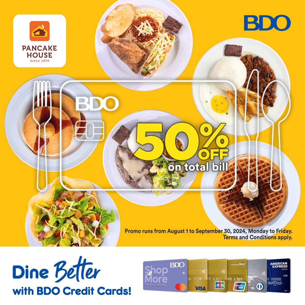 Enjoy 50% OFF at Pancake House with Your BDO Credit Card!