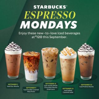 Starbucks’ Espresso Mondays: Enjoy Iced Beverages for Only ₱120 This September!