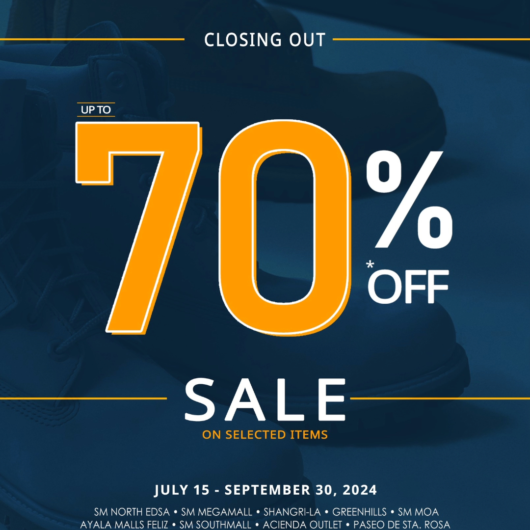 Farewell to Timberland Philippines of 16 Remarkable Years: 70% Discount Store Closing Sale 