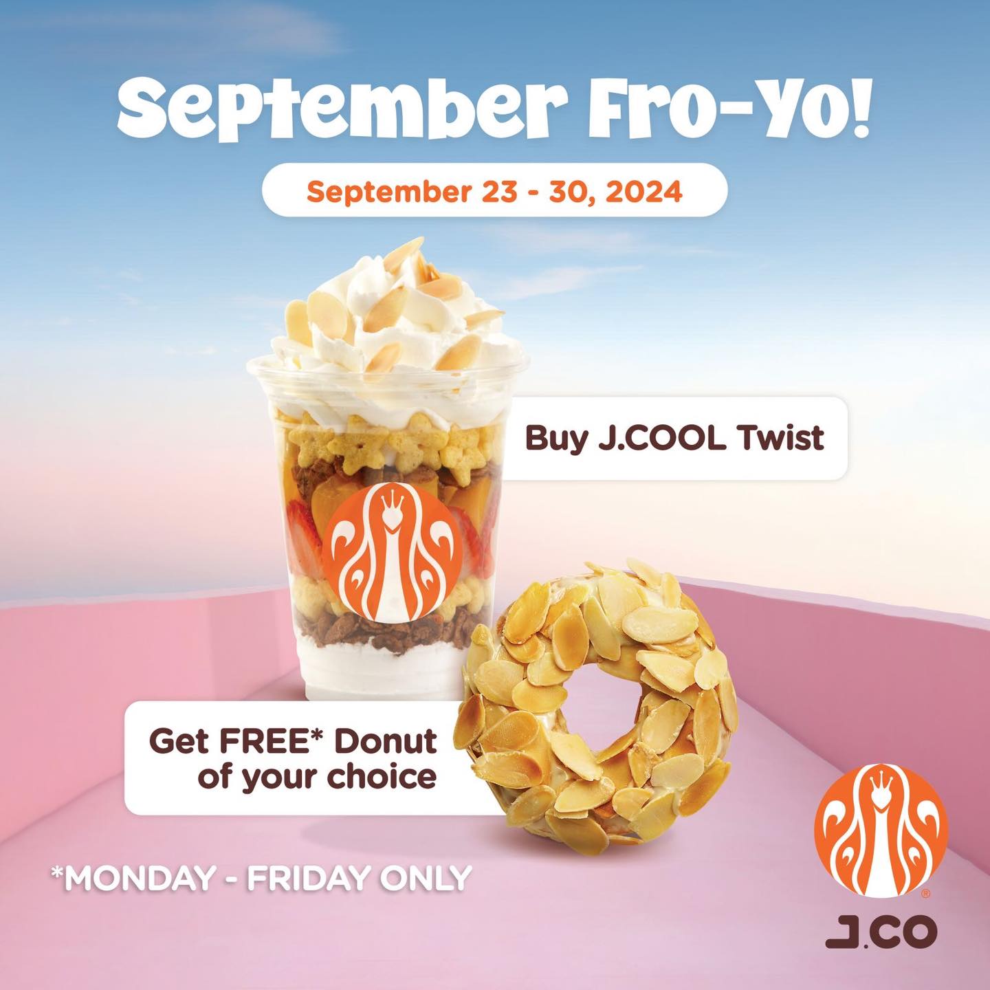 Get a FREE Donut with Your J.COOL Twist at J.CO’s September Fro-Yo Promo