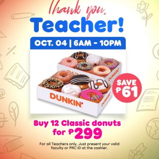 Celebrate Teacher’s Day with Dunkin’